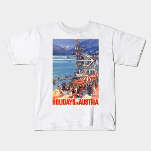 Holidays in Austria Vintage Poster 1933 Kids T-Shirt